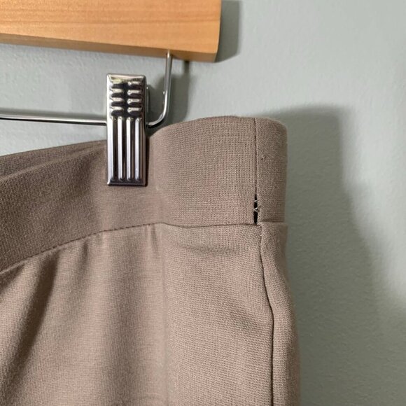 NEW Philosophy cream khaki pull on elastic waist slim skinny stretch career pant - Picture 4 of 10